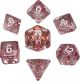 Mini Polyhedral Dice Set: Ethereal Light Purple with White Numbers