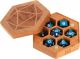 Premium Wood Hexagon Dice Case: Cherry