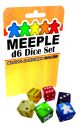 Meeple D6 Dice Set: Blue